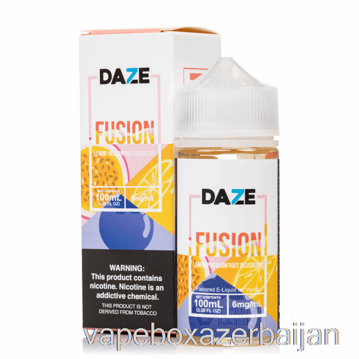 Vape Box Azerbaijan Lemon Passionfruit Blueberry - 7 Daze Fusion - 100mL 3mg